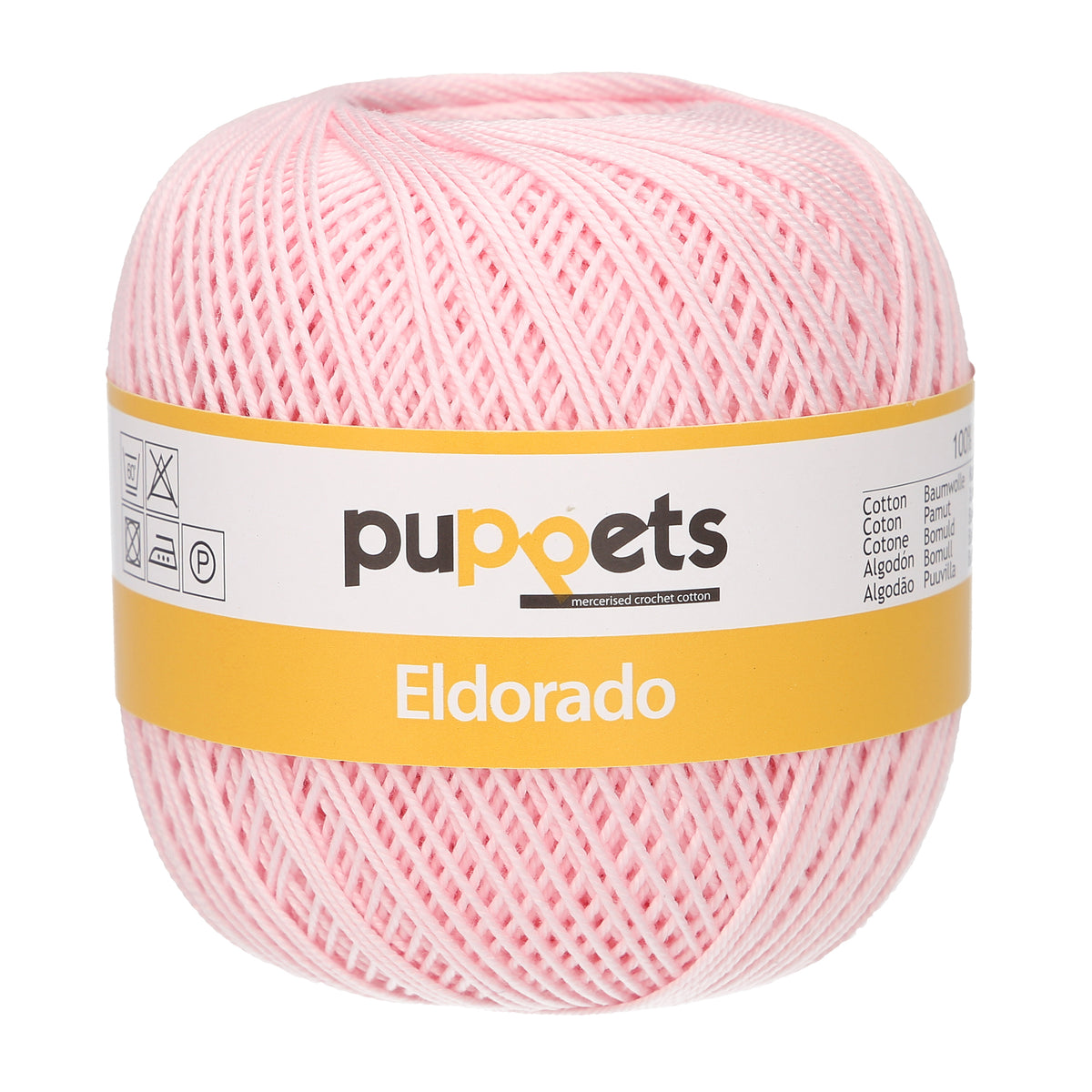 Ball of Puppets Eldorado No 6 cotton yarn in pale pink