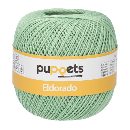 Ball of Puppets Eldorado No 6 cotton yarn in pale green