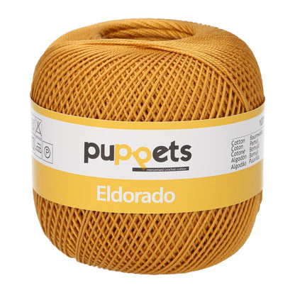 Ball of Puppets Eldorado No. 6 cotton yarn in dark gold