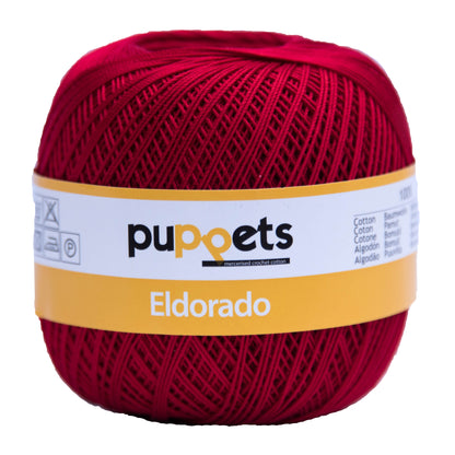 Ball of Puppets Eldorado No 10 cotton yarn in cherry