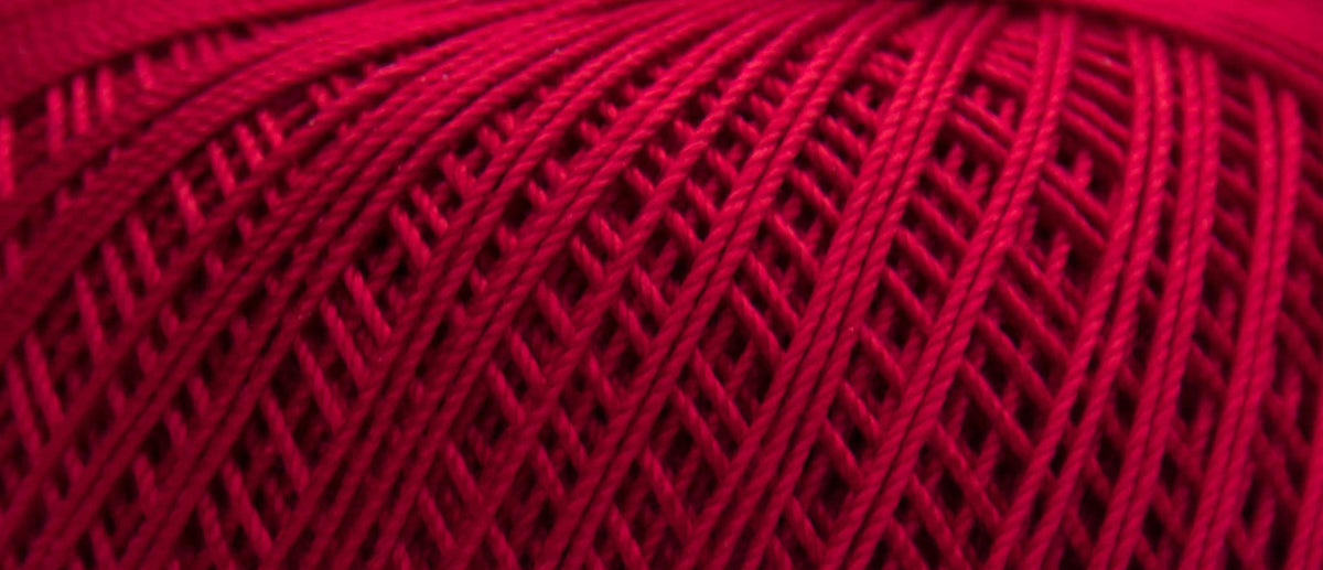 Ball of Puppets Eldorado No 10 cotton yarn in cherry
