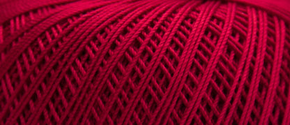 Ball of Puppets Eldorado No 10 cotton yarn in cherry