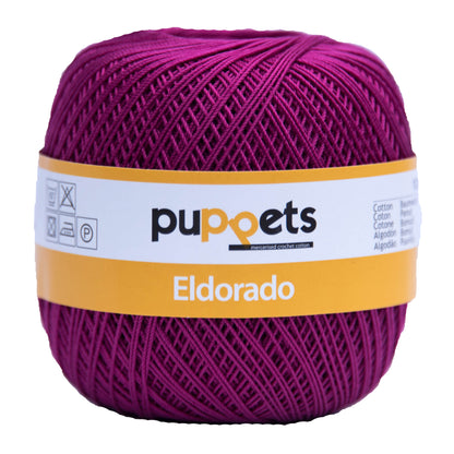 Ball of Puppets Eldorado No 10 cotton yarn in fuchsia