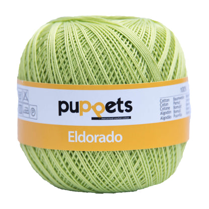 Ball of Puppets Eldorado No 10 cotton yarn in lime