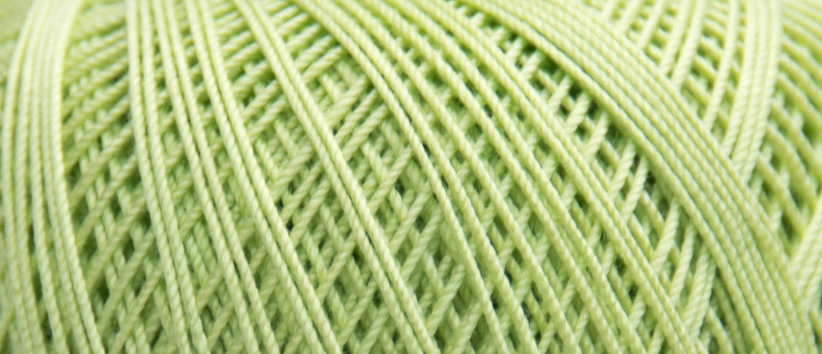 Ball of Puppets Eldorado No 10 cotton yarn in lime