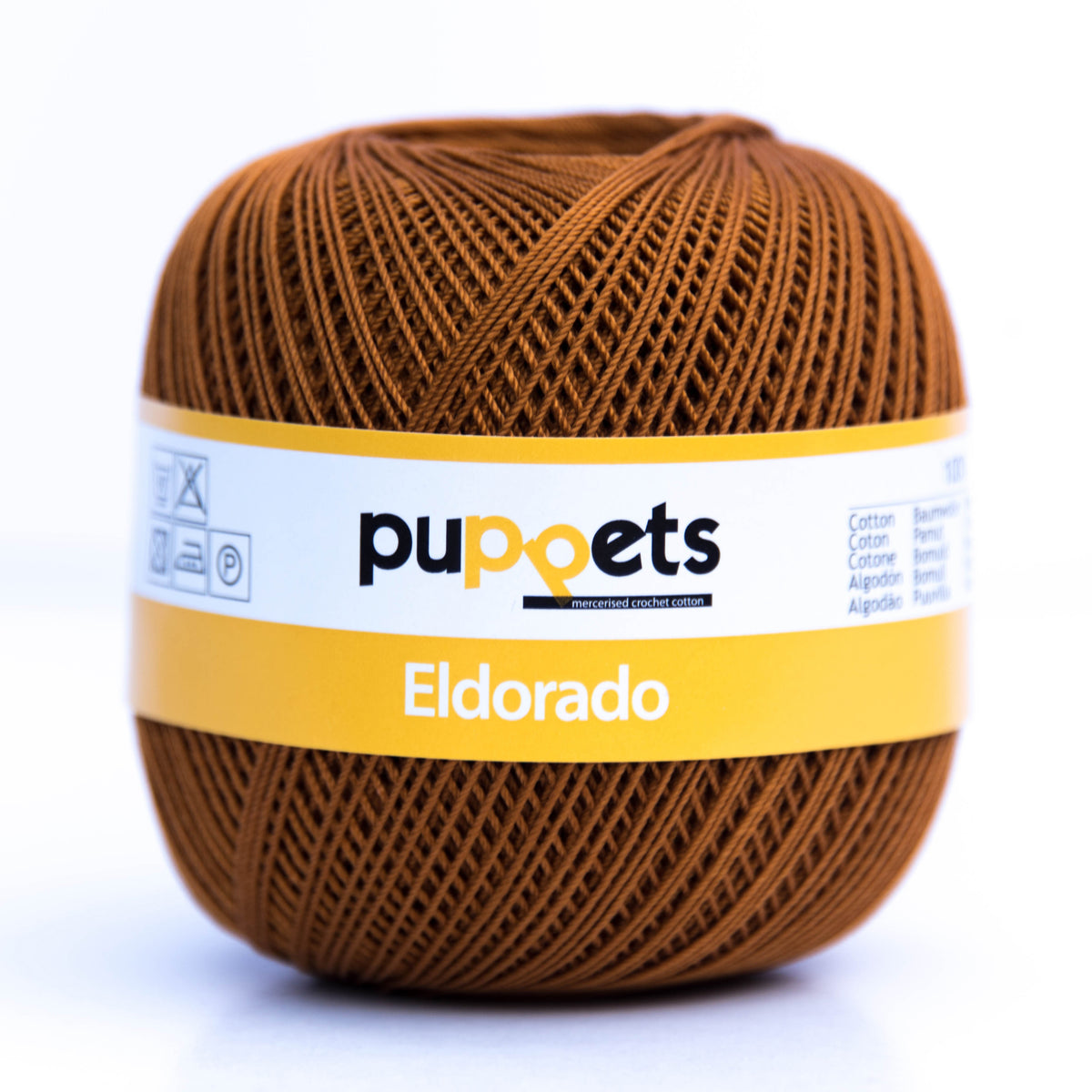 Ball of Puppets Eldorado No 10 cotton yarn in rust