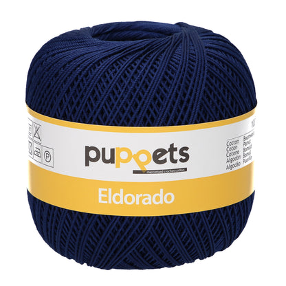 Ball of Puppets Eldorado No 10 cotton yarn in navy