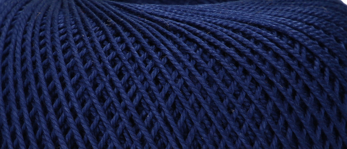 Ball of Puppets Eldorado No 10 cotton yarn in navy