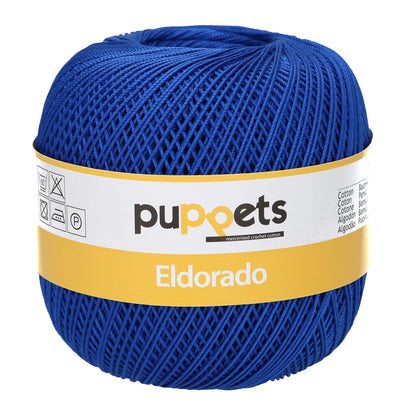 Ball of Puppets Eldorado No 10 cotton yarn in royal blue