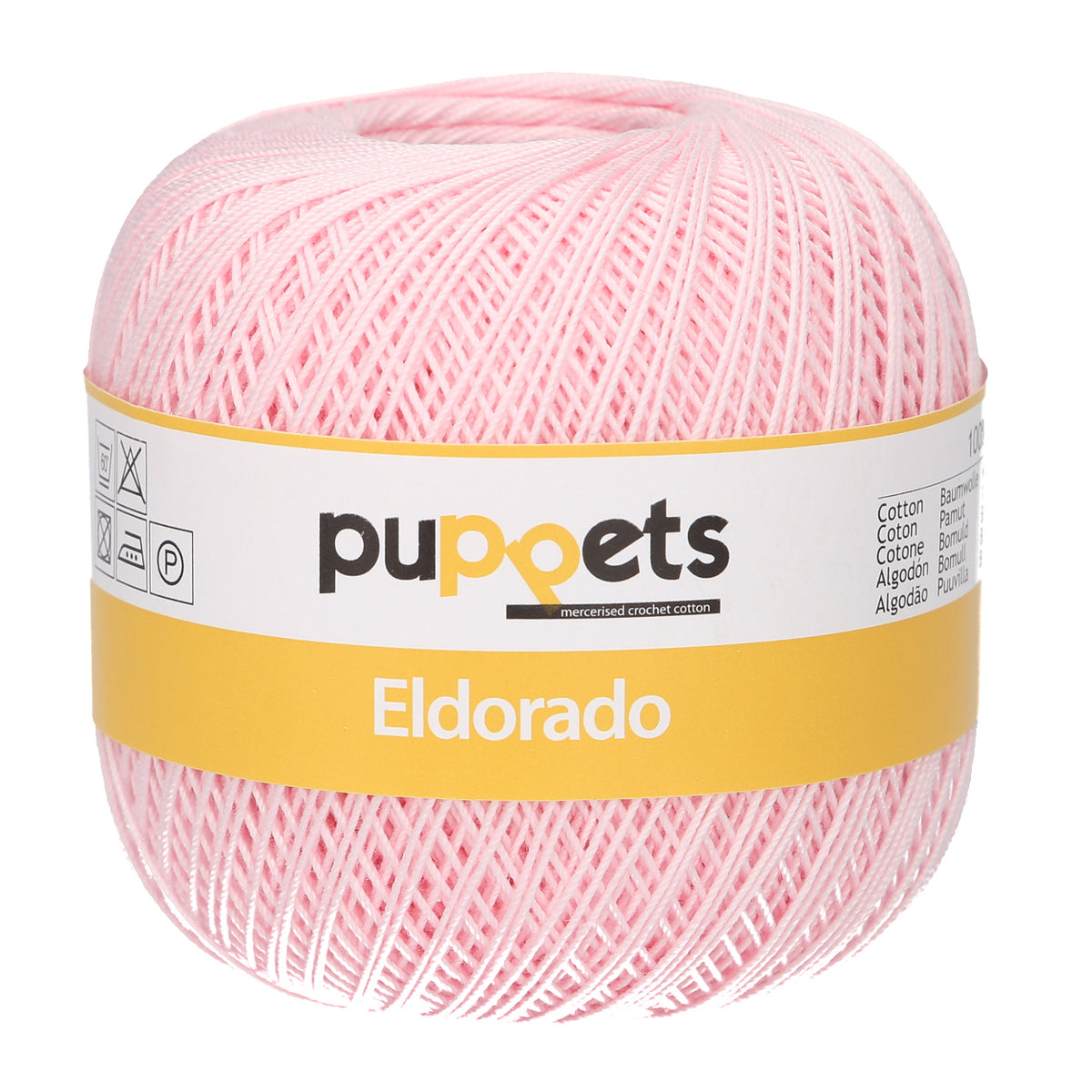 Ball of Puppets Eldorado No 10 cotton yarn in pale pink