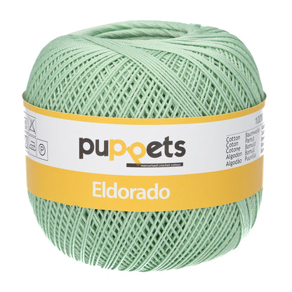 Ball of Puppets Eldorado No 10 cotton yarn in pale green
