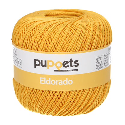 Ball of Puppets Eldorado No 10 cotton yarn in gold
