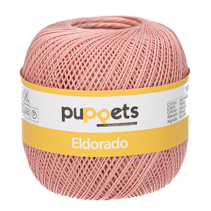 Ball of Puppets Eldorado No 12 cotton yarn in coral