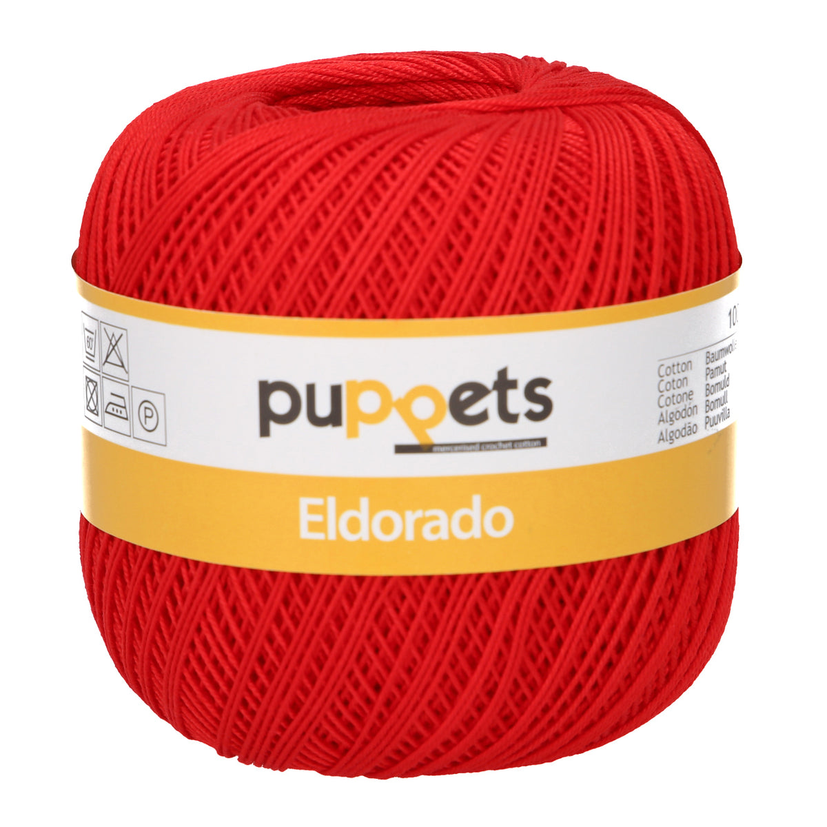 Ball of Puppets Eldorado No 12 cotton yarn in red