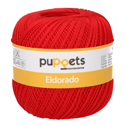 Ball of Puppets Eldorado No 12 cotton yarn in red