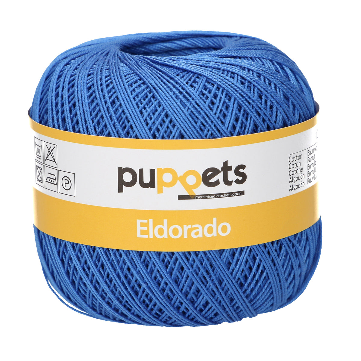 Ball of Puppets Eldorado No 12 cotton yarn in dark blue
