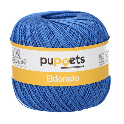 Ball of Puppets Eldorado No 12 cotton yarn in dark blue