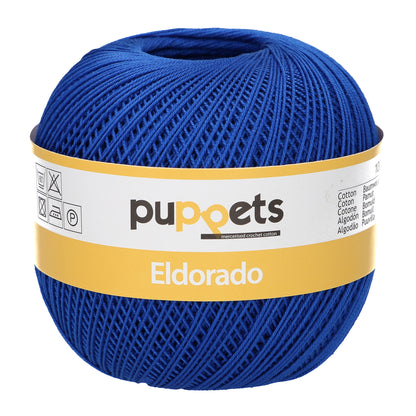 Ball of Puppets Eldorado No 12 cotton yarn in royal blue