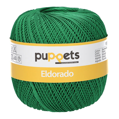Ball of Puppets Eldorado No 12 cotton yarn in emerald
