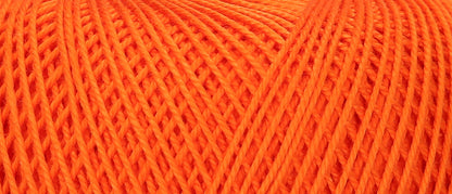 Ball of Puppets Eldorado No 12 cotton yarn in orange