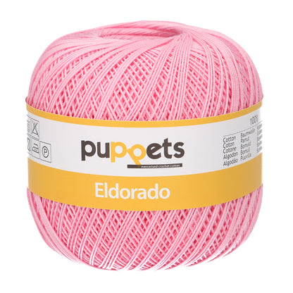 Ball of Puppets Eldorado No 12 cotton yarn in mid pink