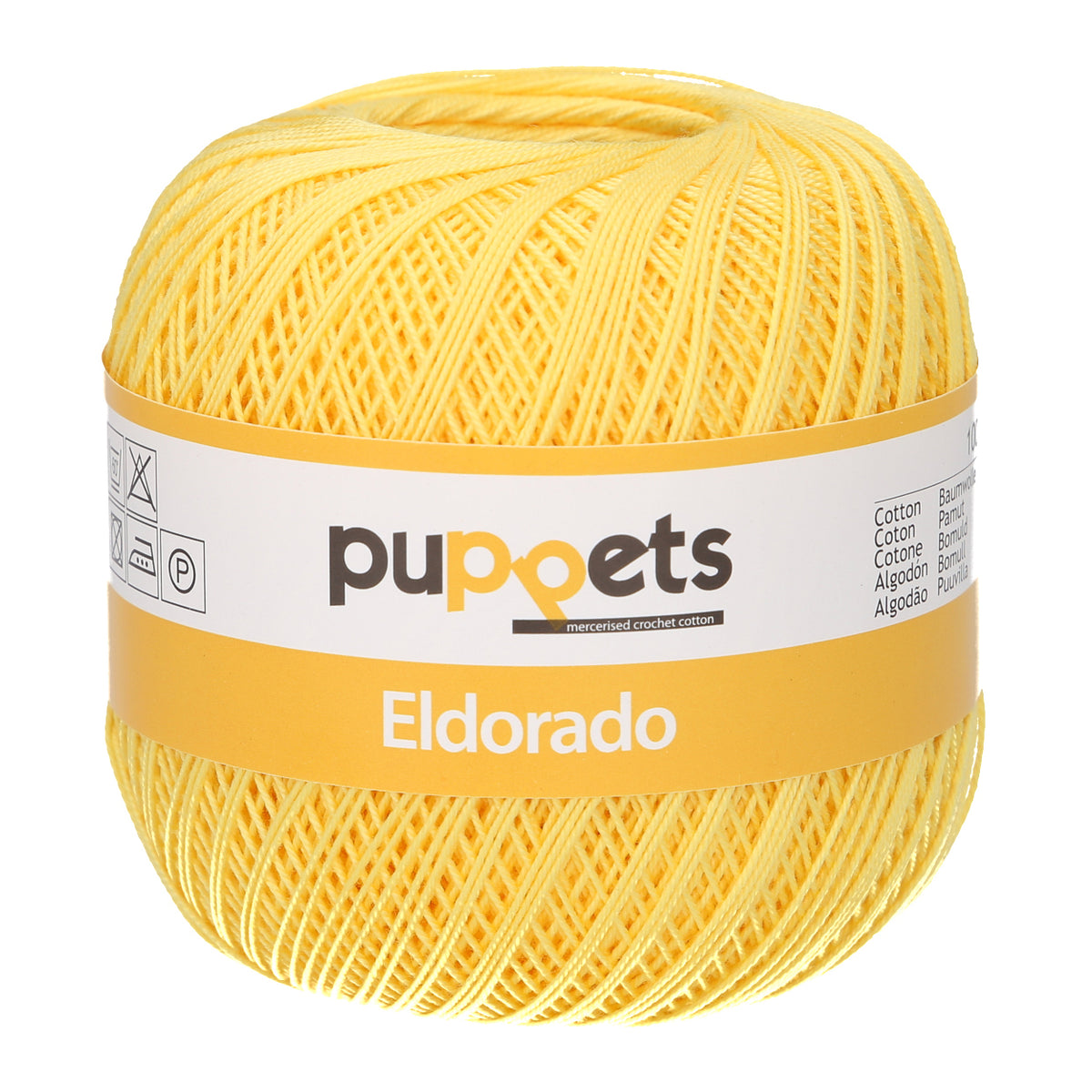 Ball of Puppets Eldorado No 12 cotton yarn in yellow