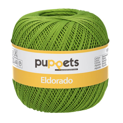 Ball of Puppets Eldorado No 12 cotton yarn in green