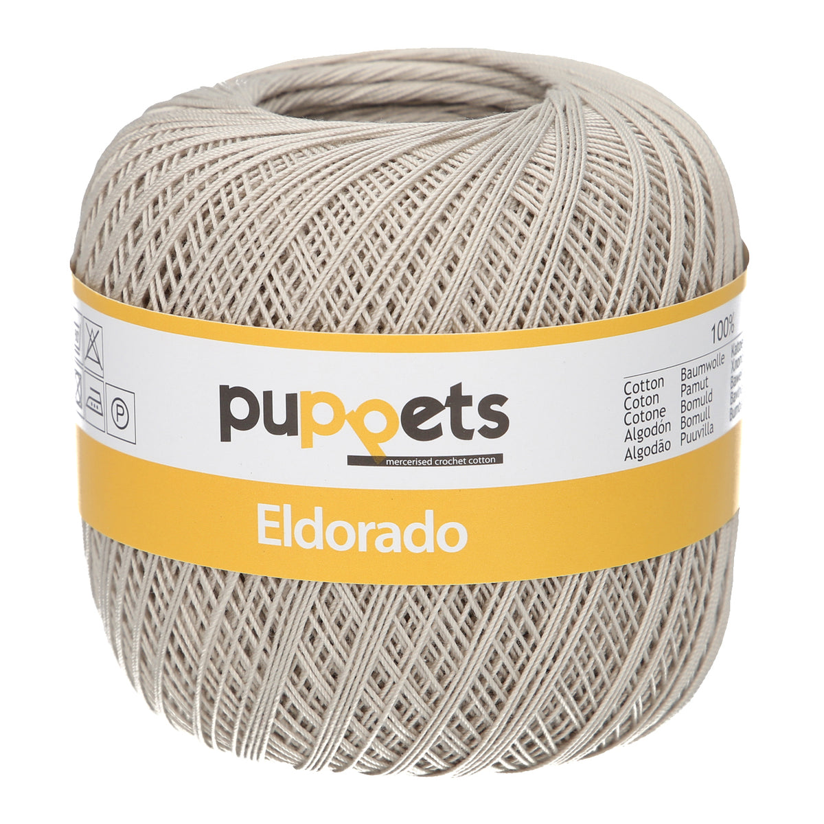 Ball of Puppets Eldorado No 16 cotton yarn in greige