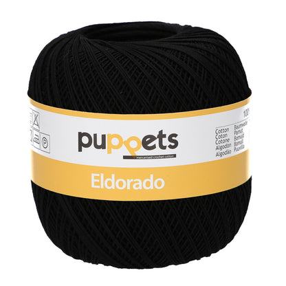 Ball of Puppets Eldorado No 16 cotton yarn in black