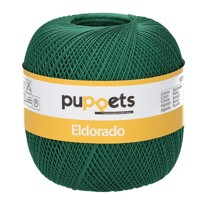 Ball of Puppets Eldorado No 16 cotton yarn in bottle green