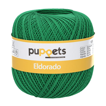 Ball of Puppets Eldorado No 16 cotton yarn in emerald