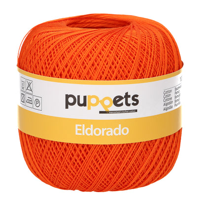 Ball of Puppets Eldorado No 16 cotton yarn in orange