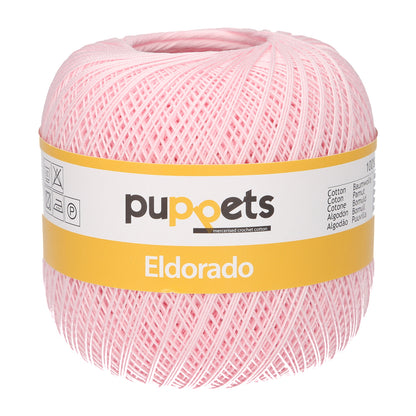 Ball of Puppets Eldorado cotton crochet yarn in pale pink