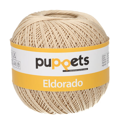 Ball of Puppets Eldorado cotton crochet yarn in natural