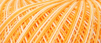 Ball of Puppets Eldorado variegated cotton crochet yarn in orange
