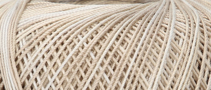 Ball of Puppets Eldorado variegated cotton crochet yarn in cream