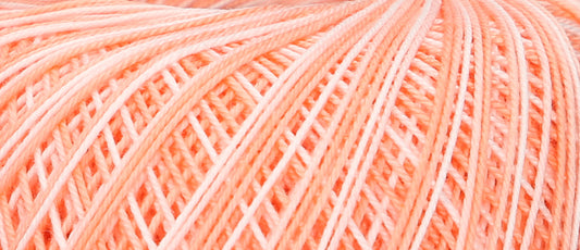 Ball of Puppets Eldorado variegated cotton crochet yarn in pale pink