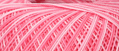 Ball of Puppets Eldorado variegated cotton crochet yarn in dark pink