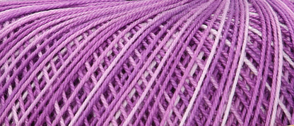 Ball of Puppets Eldorado variegated cotton crochet yarn in lilac