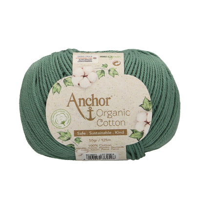 Ball of emerald lake Anchor Organic Cotton yarn