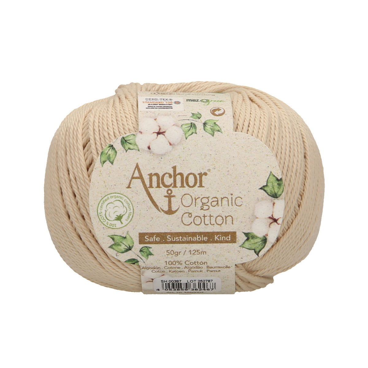 Ball of sand beach Anchor Organic Cotton yarn