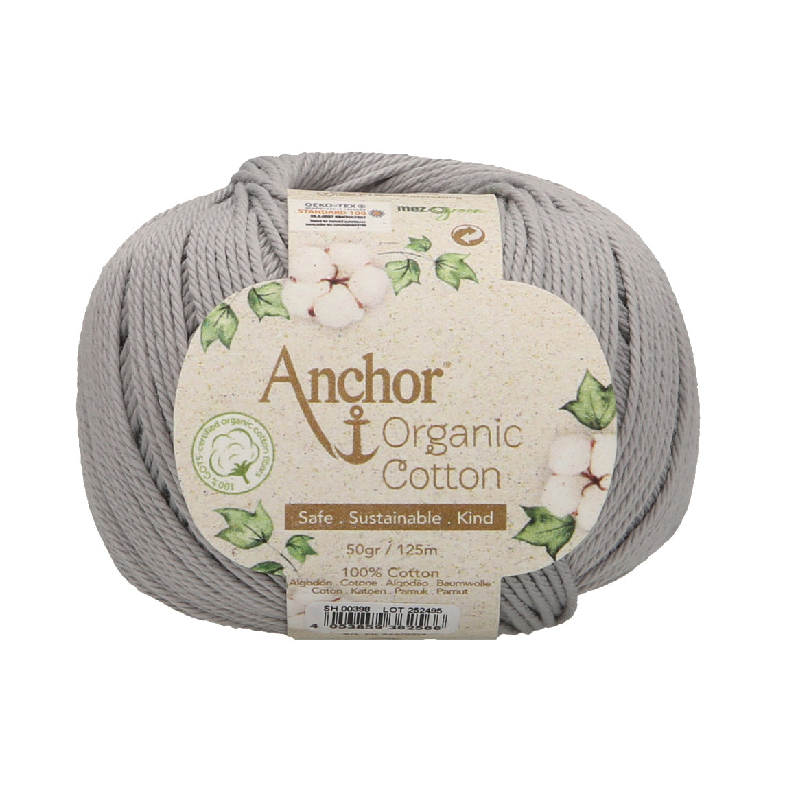 Ball of stormy cloud Anchor Organic Cotton yarn