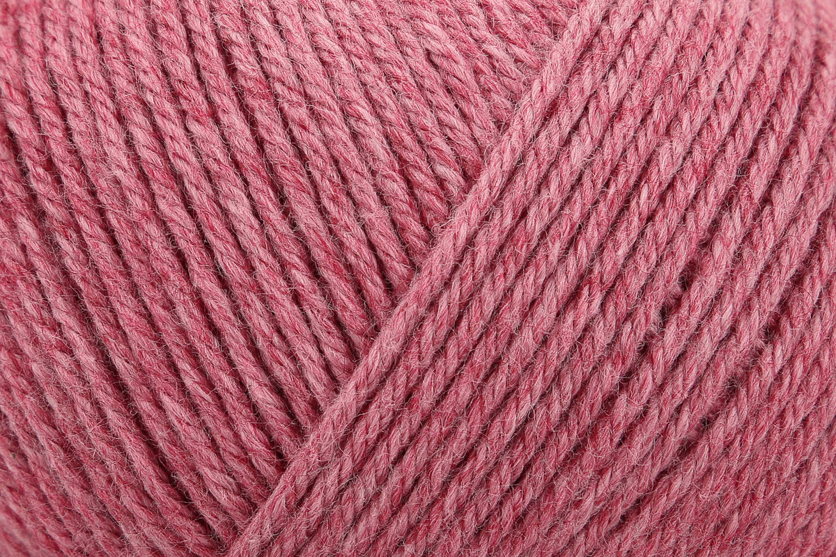 Ball of Anchor Cotton 'n' Wool 4 ply yarn in Pink Ruby