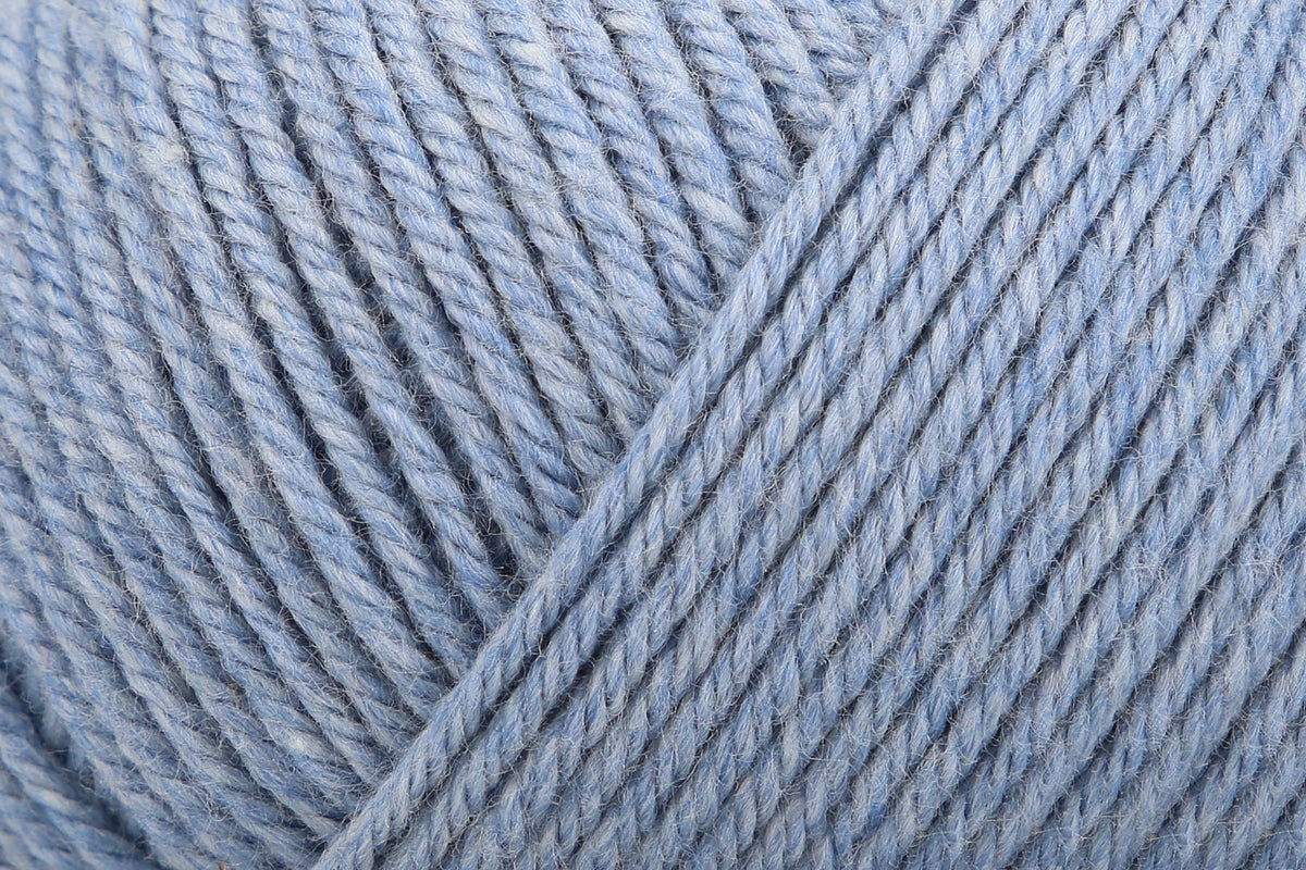 Ball of blue opal Anchor Cotton 'n' Wool 4 ply yarn
