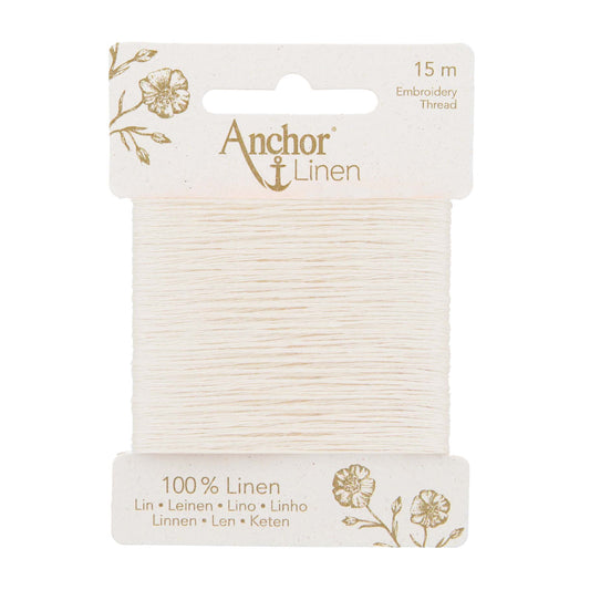 Card of Anchor linen embroidery thread in Snowdrop