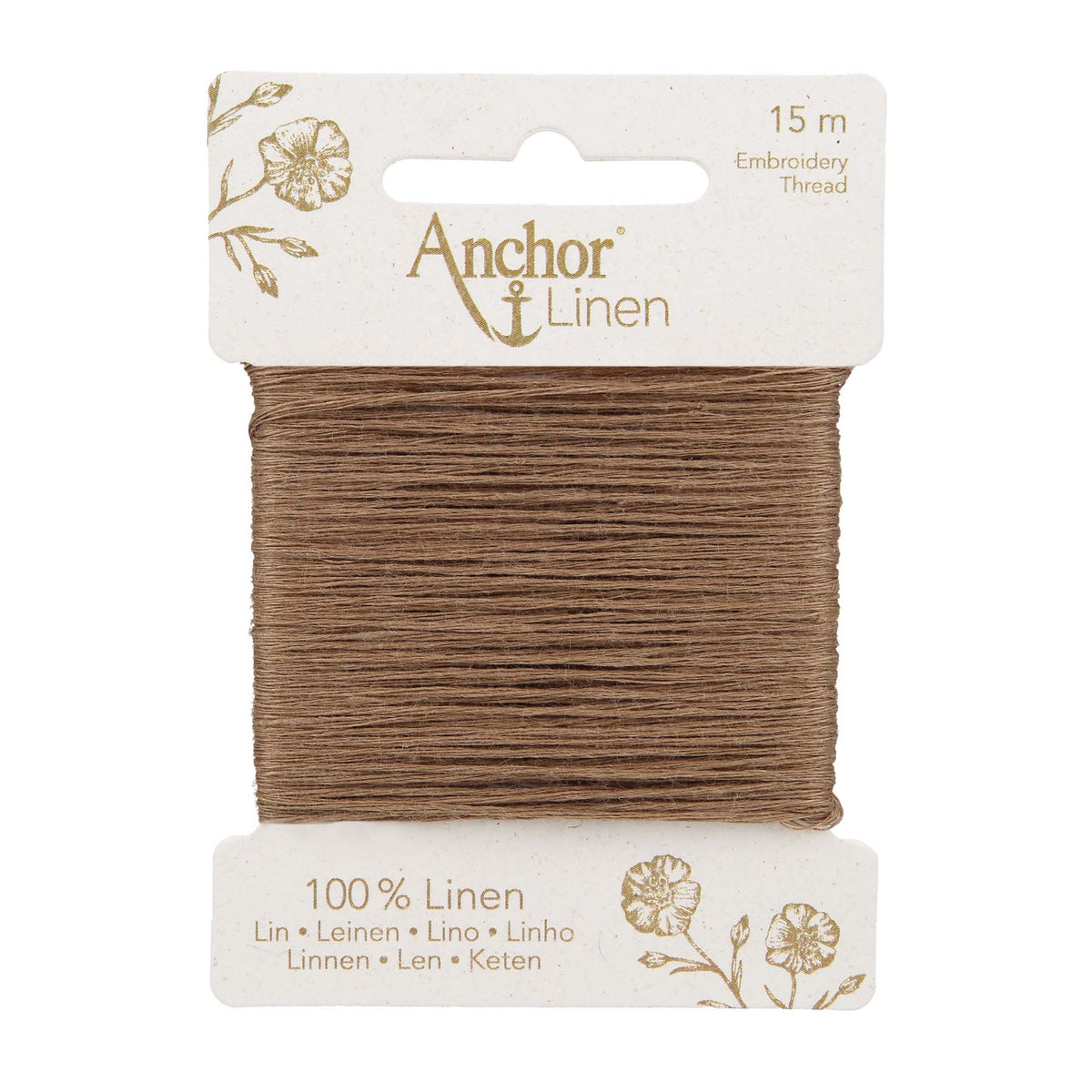 Card of Anchor linen embroidery thread in Latte