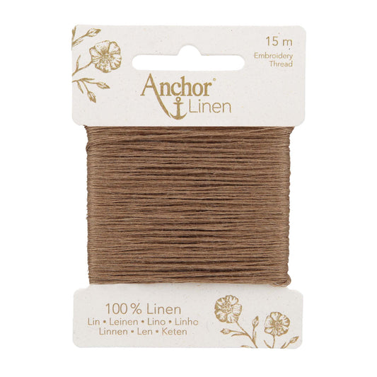 Card of Anchor linen embroidery thread in Latte