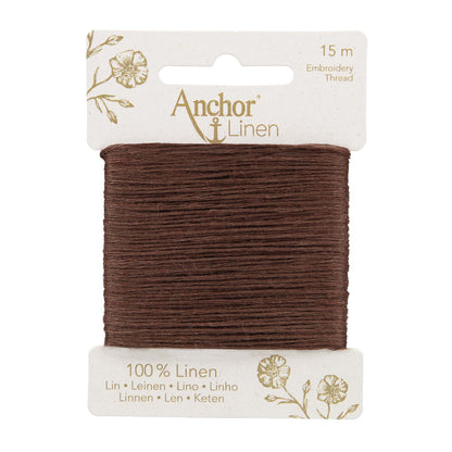 Card of Anchor linen embroidery thread in Cocoa