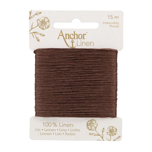 Card of Anchor linen embroidery thread in Cocoa