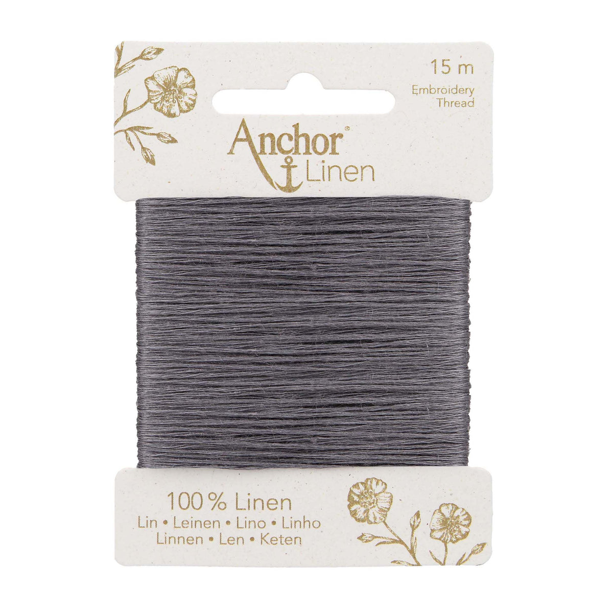 Card of Anchor linen embroidery thread in Shadow